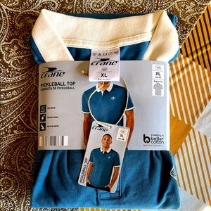Crane Men’s Pickleball Shirt Top NWT Size XL